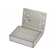 Деревянная коробка с резной крышкой «Книга», L