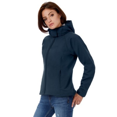 Куртка женская Hooded Softshell темно-синяя