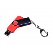 USB 3.0/micro USB/Type-C- флешка на 32 Гб с поворотным механизмом