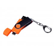 USB 3.0/micro USB/Type-C- флешка на 32 Гб с поворотным механизмом