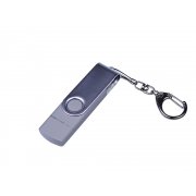 USB 3.0/micro USB/Type-C- флешка на 32 Гб с поворотным механизмом