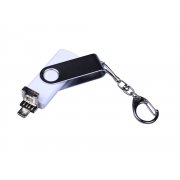 USB 2.0/micro USB/Type-C- флешка на 32 Гб c поворотным механизмом