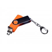 USB 2.0/micro USB/Type-C- флешка на 16 Гб c поворотным механизмом