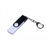 USB 2.0/micro USB/Type-C- флешка на 16 Гб c поворотным механизмом