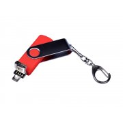 USB 2.0/micro USB/Type-C- флешка на 64 Гб c поворотным механизмом