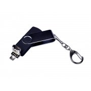 USB 2.0/micro USB/Type-C- флешка на 64 Гб c поворотным механизмом