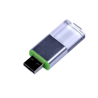 USB 2.0- флешка промо на 64 Гб прямоугольной формы, выдвижной механизм