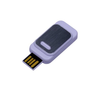 USB 2.0- флешка промо на 16 Гб прямоугольной формы, выдвижной механизм