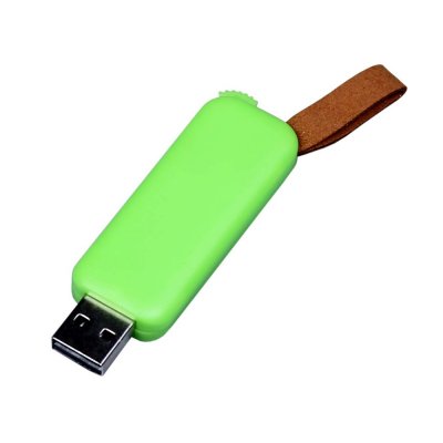 USB 3.0- флешка промо на 128 Гб прямоугольной формы, выдвижной механизм