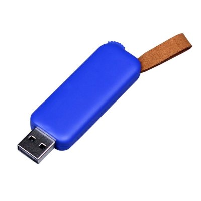 USB 3.0- флешка промо на 128 Гб прямоугольной формы, выдвижной механизм