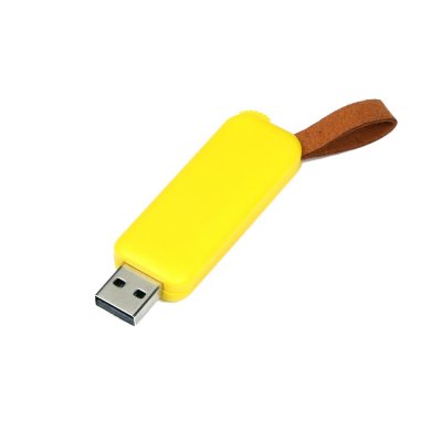 USB 2.0- флешка промо на 4 Гб прямоугольной формы, выдвижной механизм