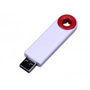 USB 2.0- флешка промо на 32 Гб прямоугольной формы, выдвижной механизм