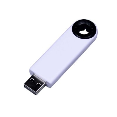 USB 2.0- флешка промо на 32 Гб прямоугольной формы, выдвижной механизм