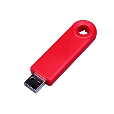 USB 3.0- флешка промо на 128 Гб прямоугольной формы, выдвижной механизм