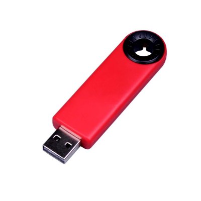 USB 3.0- флешка промо на 128 Гб прямоугольной формы, выдвижной механизм