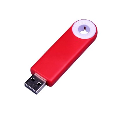 USB 3.0- флешка промо на 128 Гб прямоугольной формы, выдвижной механизм