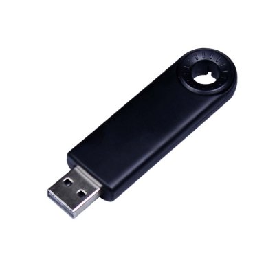 USB 3.0- флешка промо на 128 Гб прямоугольной формы, выдвижной механизм