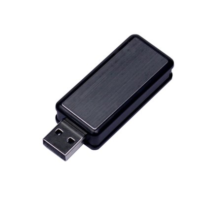 USB 3.0- флешка промо на 64 Гб прямоугольной формы, выдвижной механизм