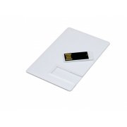 USB 2.0- флешка на 32 Гб в виде пластиковой карты с полностью выдвижным чипом
