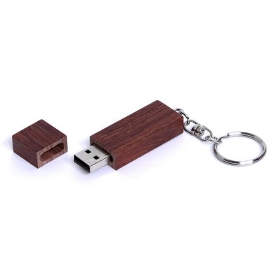 USB 2.0- флешка на 64 Гб прямоугольная форма, колпачок с магнитом