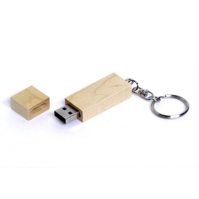 USB 2.0- флешка на 32 Гб прямоугольная форма, колпачок с магнитом