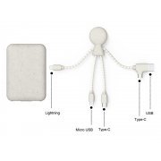 Внешний аккумулятор «BioPack» c кабелем «Mr. Bio», 5000 mAh