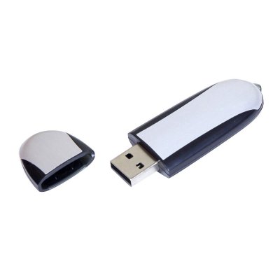 USB 3.0- флешка промо на 64 Гб овальной формы