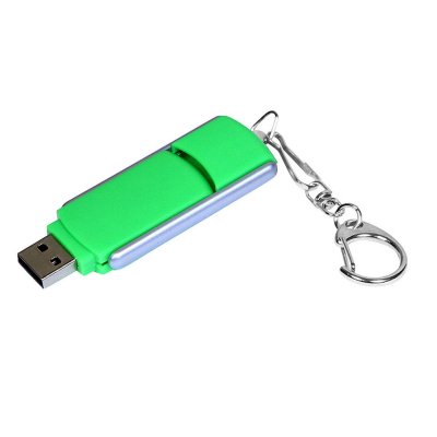 USB 3.0- флешка промо на 128 Гб с прямоугольной формы с выдвижным механизмом