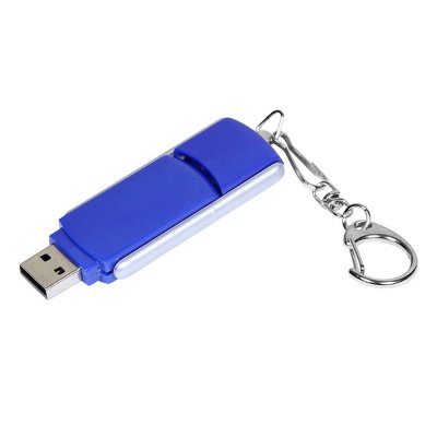 USB 3.0- флешка промо на 128 Гб с прямоугольной формы с выдвижным механизмом