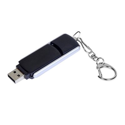 USB 2.0- флешка промо на 8 Гб с прямоугольной формы с выдвижным механизмом