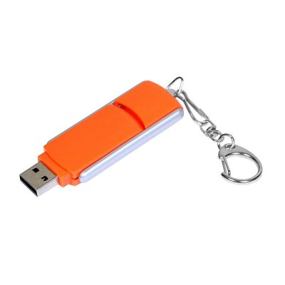 USB 2.0- флешка промо на 4 Гб с прямоугольной формы с выдвижным механизмом