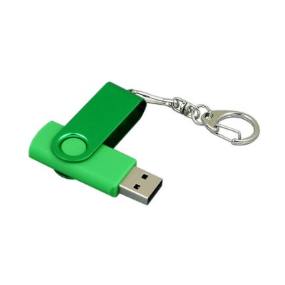 USB 3.0- флешка промо на 128 Гб с поворотным механизмом и однотонным металлическим клипом арт. 6331.128.03