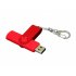 USB 2.0- флешка на 64 Гб с поворотным механизмом и дополнительным разъемом Micro USB