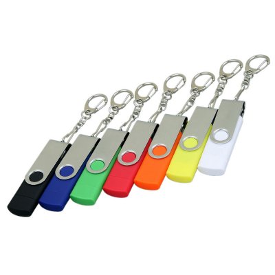 USB 2.0- флешка на 32 Гб с поворотным механизмом и дополнительным разъемом Micro USB арт. 7030.32.08