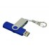 USB 2.0- флешка на 64 Гб с поворотным механизмом и дополнительным разъемом Micro USB