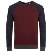 Толстовка унисекс SANDRO, бордовая с темно-синим арт. 01700524