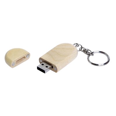 USB 3.0- флешка на 64 Гб овальной формы и колпачком с магнитом