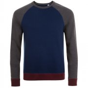 Толстовка унисекс SANDRO, темно-синяя с черным меланжем арт. 01700526