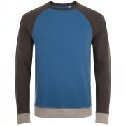 Толстовка унисекс SANDRO, синяя с черным меланжем арт. 01700527