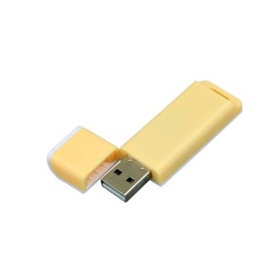 USB 2.0- флешка на 4 Гб с оригинальным двухцветным корпусом