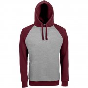 Толстовка унисекс Seattle, серый меланж с бордовым арт. 02998113