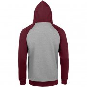 Толстовка унисекс Seattle, серый меланж с бордовым арт. 02998113