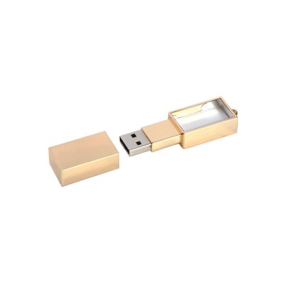 USB 2.0- флешка на 16 Гб кристалл в металле