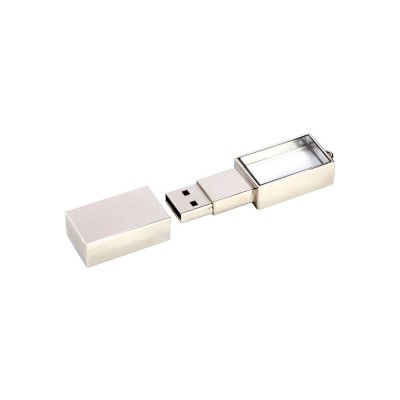 USB 2.0- флешка на 8 Гб кристалл в металле