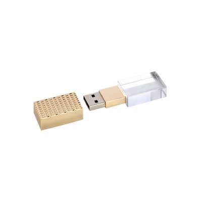 USB 2.0- флешка на 8 Гб кристалл в металле