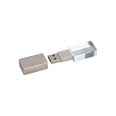 USB 2.0- флешка на 8 Гб кристалл в металле