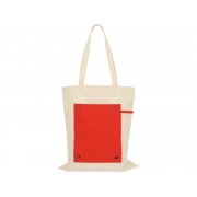 Складная хлопковая сумка для шопинга «Gross» с карманом, 180 г/м2