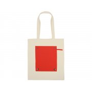 Складная хлопковая сумка для шопинга «Gross» с карманом, 180 г/м2