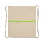 Рюкзак-мешок хлопковый «Lark» с цветной молнией