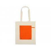 Складная хлопковая сумка для шопинга «Gross» с карманом, 180 г/м2